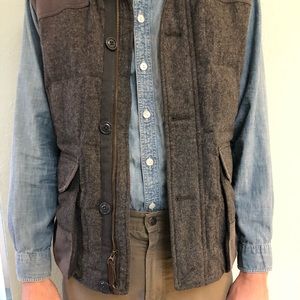 Down and wool puffer vest